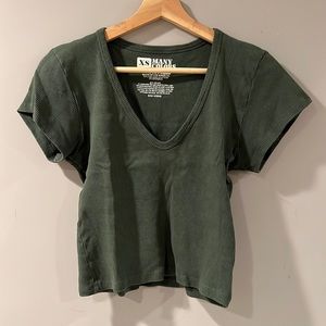 Big Bud Press emerald short sleeve v-neck tee